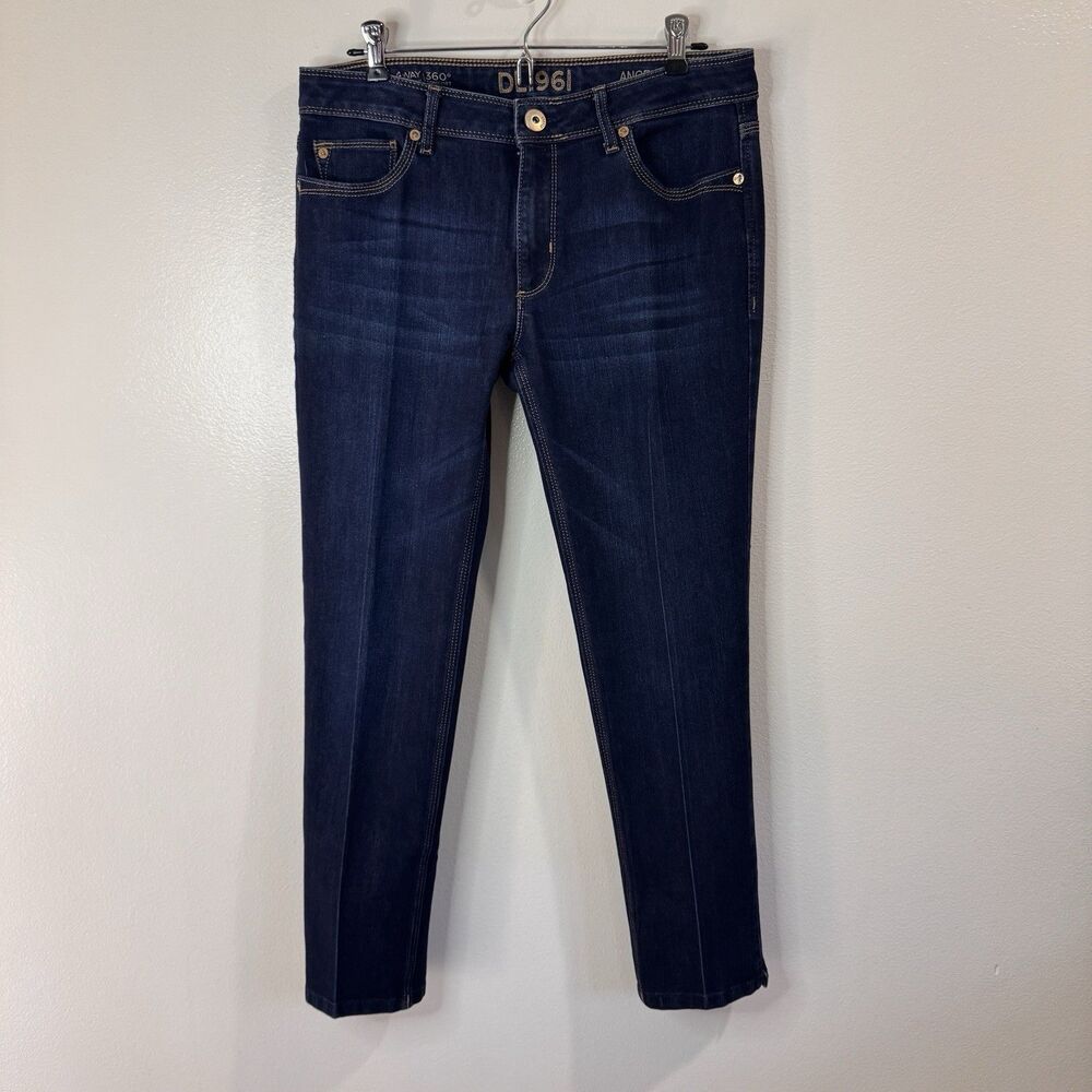 DL1961 Jeans 31 Angel Mid Rise Skinny Ankle Dark Wash Stretch Denim Comfy